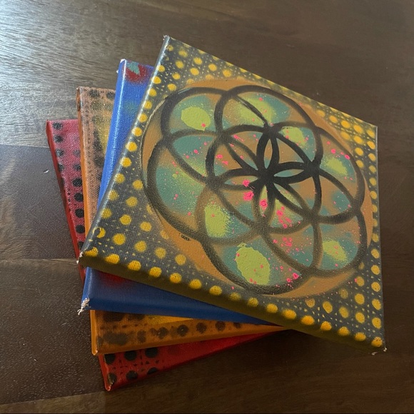 Original stencil art on canvas - Picture 2 of 2